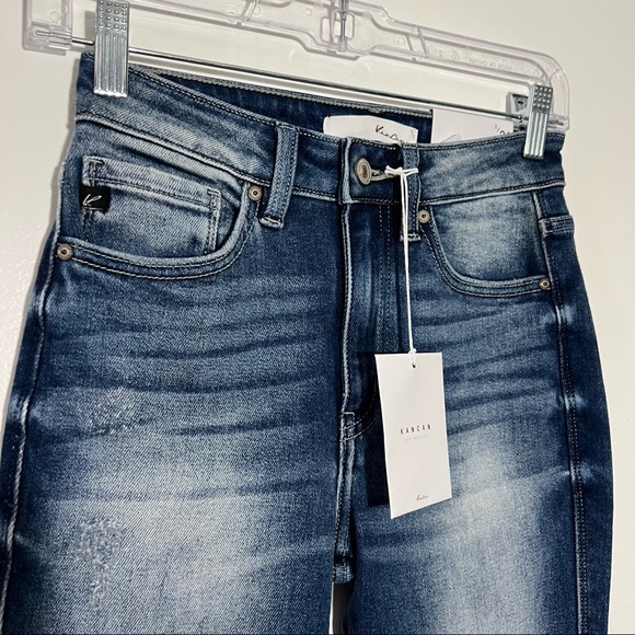 KanCan Geneva High Rise Ankle Skinny w/ Slit Raw Hem Size 1/24 - Picture 13 of 13